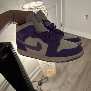 Nike Women’s Purple and White Air Jordan’s